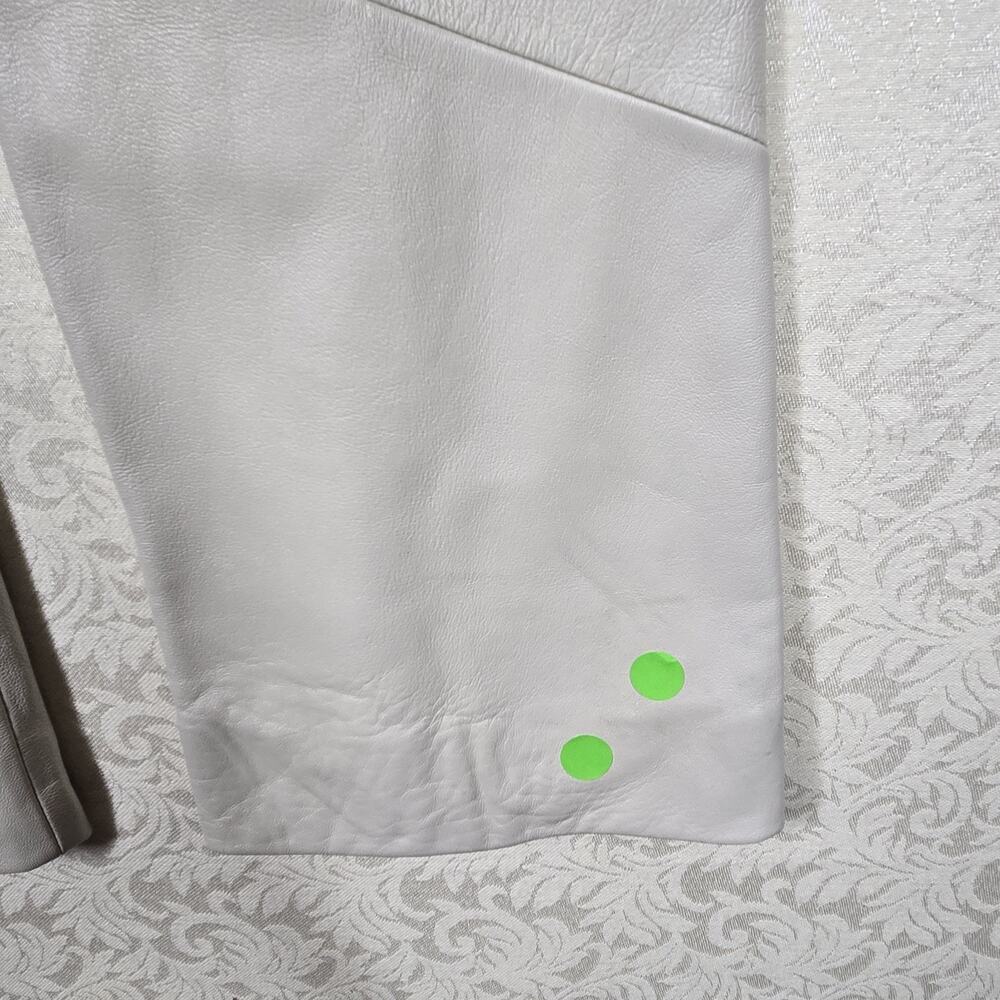 Venus Williams Wilsons Leather Pants sz 8 Beige Flare Leg Lined READ - Picture 9 of 15